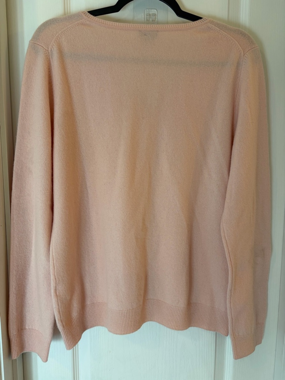 Talbots Pale Pink V-Neck Cashmere Sweater - Picture 3 of 3